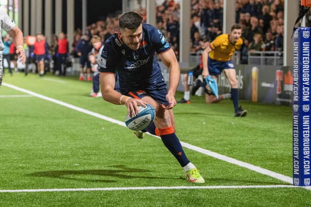 Blair Kinghorn had a big impact from the bench, scoring one try and creating two more.  (Photo by Ross Parker / SNS Group)