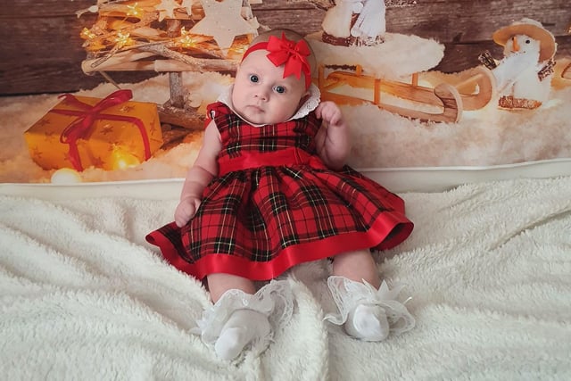 Samantha Bridges shared this picture of her daughter in a festive outfit.