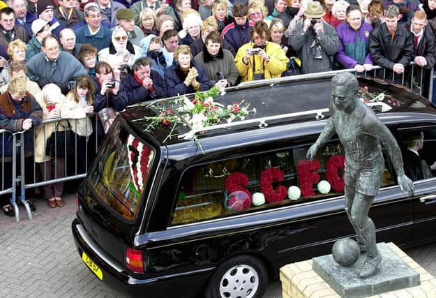 The funeral of Sir Stanley Matthews was held in his hometown of Stoke on this day in 2000