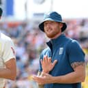 England captain Ben Stokes with Australia captain Pat Cummins at the presentations after the third Ashes Test Match at Headingly.