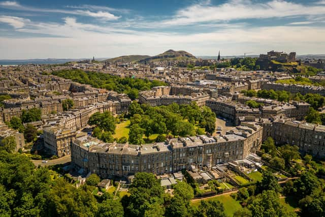 A drone image captures fully the stunning Moray Place Grade-A listed buildings
Pic: Knight Frank