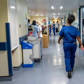 General view of staff on a NHS hospital ward. PIC: Jeff Moore/PA Wire
