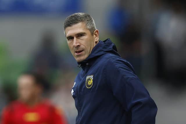 Central Coast Mariners head coach Nick Montgomery is the frontrunner for the Hibs managerial vacancy. (Photo by Daniel Pockett/Getty Images)