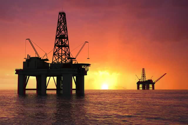 Oil rigs in the North Sea. Picture: Getty Images