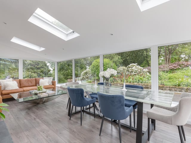The owners currently use the space as an open-plan dining and living area