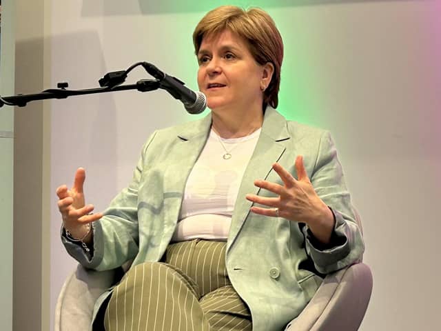 Former Scottish first minister Nicola Sturgeon at a recent festival appearance in Belfast (Picture: Claudia Savage/PA Wire)