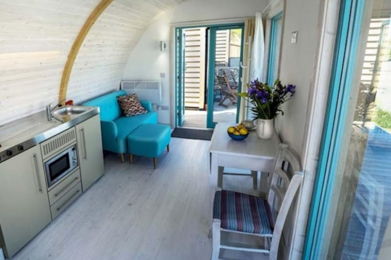 The cabin's interior makes clever use of the space available.