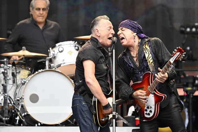 Bruce Springsteen with guitarist Steven Van Zandt and drummer Max Weinberg (Pic: Hans Klaus TechtAPA/AFP via Getty Images)