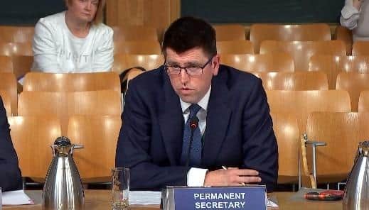John-Paul Marks, the new permanent secretary, was giving evidence to the Scottish Parliament