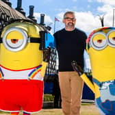 Steve Carell, who voices Gru, refrained from wearing a suit when he attended the Minions: The Rise of Gru photocall in London. Photo: Joe Maher/Getty Images/