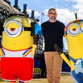 Steve Carell, who voices Gru, refrained from wearing a suit when he attended the Minions: The Rise of Gru photocall in London. Photo: Joe Maher/Getty Images/