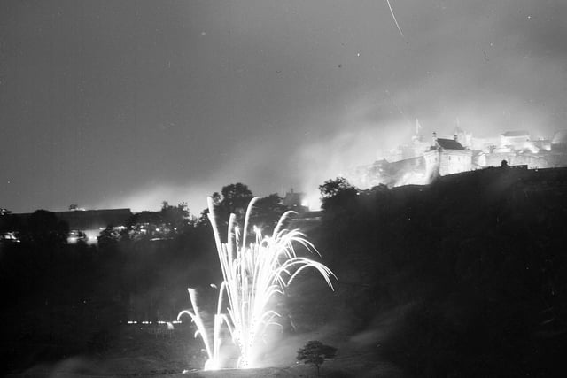 Fireworks launch the Edinburgh International Festival in August 1963.