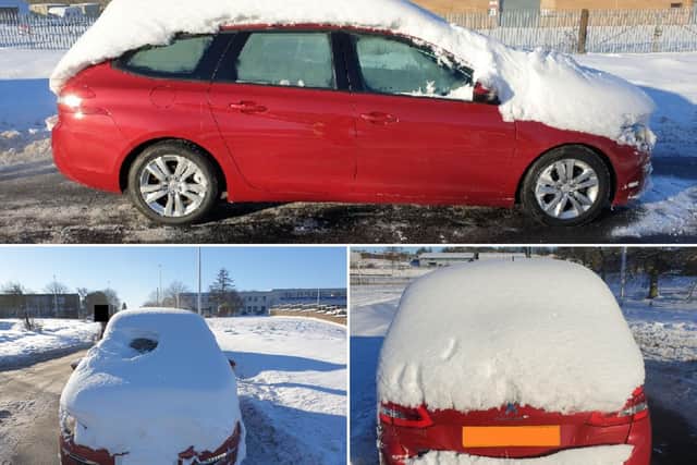 Motorist caught driving with 'porthole' in snow covered windscreen charged