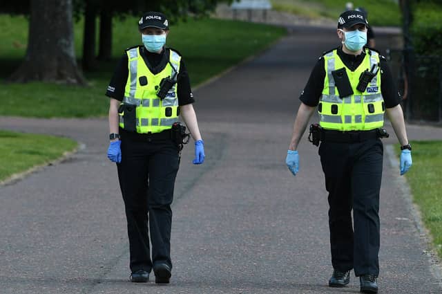 Police arrested and charged a man over an alleged theft in Cardonald Cemetery, Glasgow. Picture: John Devlin.