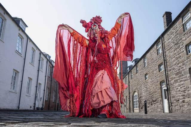 Dundee artist Saoirse Amira Anis prepares for her performances at Art Night Dundee this Saturday. Picture: Neil Hanna