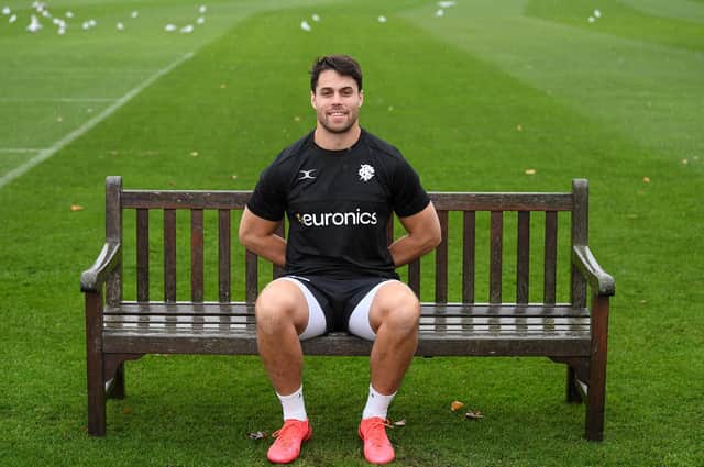 Sean Maitland poses in Barbarians kit after being picked to play against England. The match was cancelled after players breached coronavirus protocols. Picture: Alex Davidson/Getty Images for Barbarians