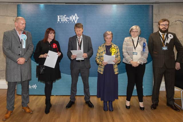 The result of the Buckhaven by-election is announced (Pic: Fife Council)