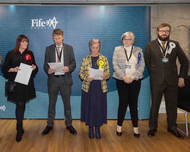 The result of the Buckhaven by-election is announced (Pic: Fife Council)