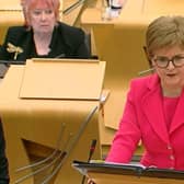 Nicola Sturgeon speaks at First Minister's Questions. Picture: BBC