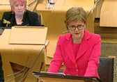 Nicola Sturgeon speaks at First Minister's Questions. Picture: BBC