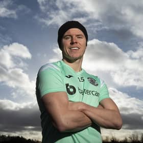 Kevin Nisbet during a Hibs press conference at HTC, Tranent , on Friday.