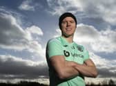 Kevin Nisbet during a Hibs press conference at HTC, Tranent , on Friday.