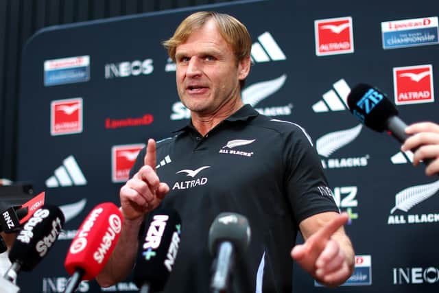 There is a lot of goodwill being shown to All Blacks coach Scott Robertson regardless of the result against Argentina. (Photo by Phil Walter/Getty Images)