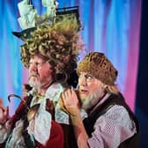 Colin McCredie as Captain Hook and Deirdre Davis as Smee in Peter Pan and Wendy at Pitlochry PIC: Fraser Band