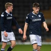 A disappointed Josh Mulligan leaves the field after Dundee's 3-1 loss to Partick Thistle at Dens Park. (Photo by Mark Scates / SNS Group)