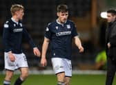 A disappointed Josh Mulligan leaves the field after Dundee's 3-1 loss to Partick Thistle at Dens Park. (Photo by Mark Scates / SNS Group)