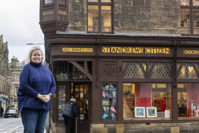 Jude Innes, the great great granddaughter of George Innes who opened the book shop with his brother John in 1879.