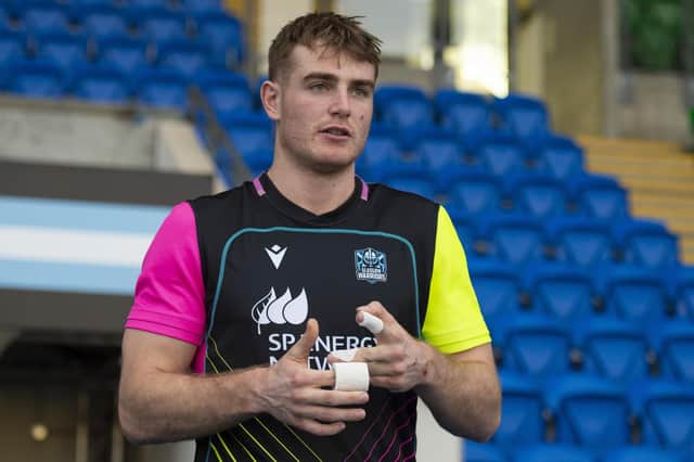 Stafford McDowall of Glasgow Warriors retains his place in the Scotland squad in the face of stiff competition at centre.  (Photo by Ross MacDonald / SNS Group)