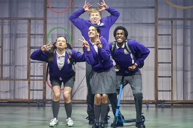 Sasha Desouza-Willock, Petra Joan-Athene, Abdul-Malik Janneh and Jonny Warr in The Boy at the Back of the Class