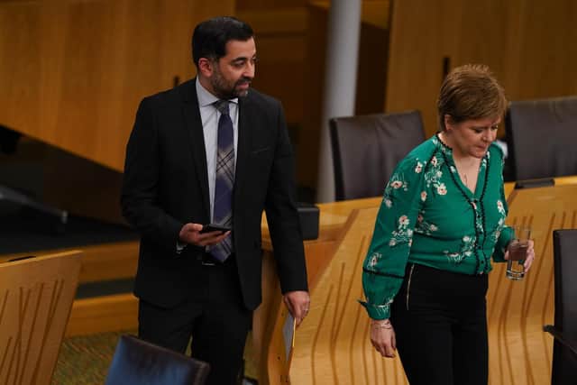 Former first ministers Humza Yousaf and Nicola Sturgeon.
