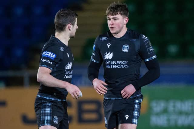 Ollie Smith, right, made his Glasgow Warriors debut as a substitute in the win over Edinburgh in January. Picture: Craig Williamson/SNS
