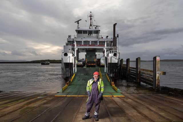 The Calmac ferry between Berneray and Harris. Picture: John Maher