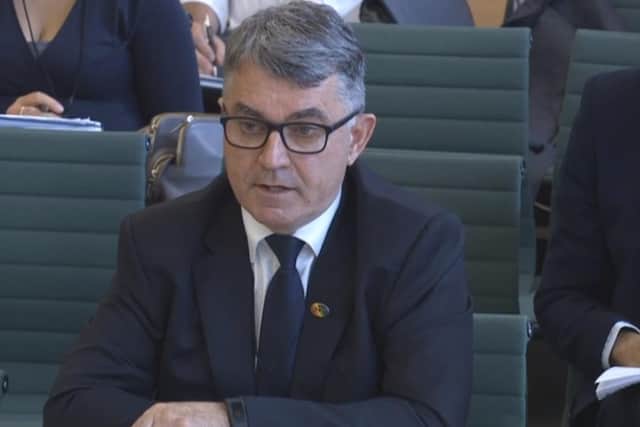 RMT general secretary Mick Cash claimed ScotRail had refused to negotiate a "rest day dynamic payment" for all staff. Picture: Parliament.tv