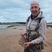 Alan Brown with one of his fish from Round 8 in the Bass Rock Shore Angling League’s Summer Series