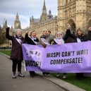 WASPI campaigners at Parliament. Photo: Leon Neal/Getty Images