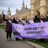 WASPI campaigners at Parliament. Photo: Leon Neal/Getty Images