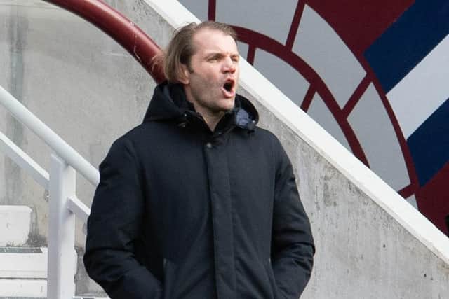 Hearts manager Robbie Neilson during the Scottish Cup tie against Livingston at Tynecastle.  (Photo by Ross Parker / SNS Group)