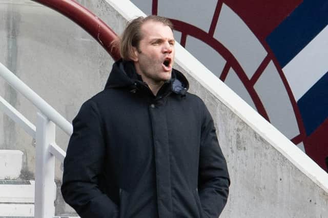 Hearts manager Robbie Neilson during the Scottish Cup tie against Livingston at Tynecastle. (Photo by Ross Parker / SNS Group)