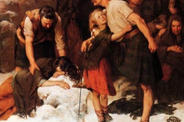 The massacre claimed the lives of 38 MacDonald clansmen with around 40 women and children perishing in the snow after fleeing their townships. PIC: Creative Commons.