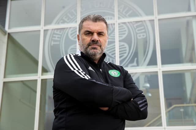 Ange Postecoglou take charge of his first Celtic training session today. (Photo by Craig Williamson / SNS Group)