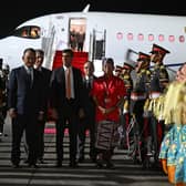 Prime Minister Rishi Sunak arrives at Ngurah Rai International Airport ahead of the G20 in Bali, Indonesia.