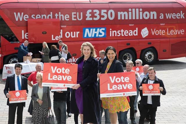 Priti Patel, Penny Mordaunt and the Brexit bus helped persuade a majority of voters that the UK should leave the EU - was their optimism justified? (Picture: Matt Cardy/Getty Images)