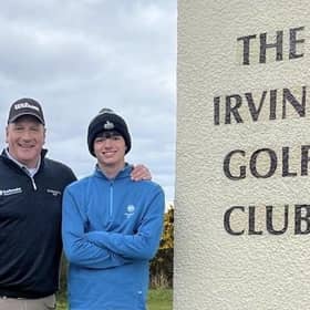 Irvine Golf Club legend Alan Tait hosted Aidan Lawson at the Ayrshire club ahead of next week's Scottish Boys' Open.