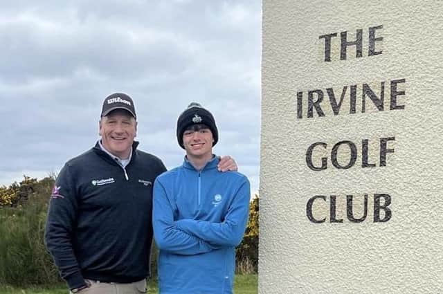 Irvine Golf Club legend Alan Tait hosted Aidan Lawson at the Ayrshire club ahead of next week's Scottish Boys' Open.