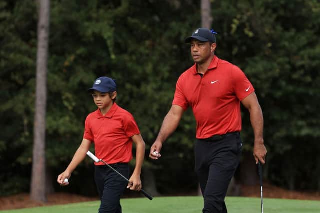 Tiger Woods and son Charlie pipped in PNC Championship in Florida