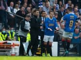 Steven Davis enters the action as a substitute for Ryan Jack during Rangers' Scottish Cup semi-final win over Celtic at Hampden on April 17. (Photo by Craig Foy / SNS Group)